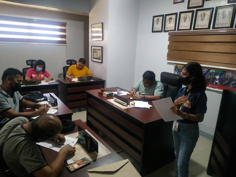 Focus group discussion of Ms. Kimberly A. Bustamante with the Barangay Officials of Barangay Inocencio, Trece Martires City
