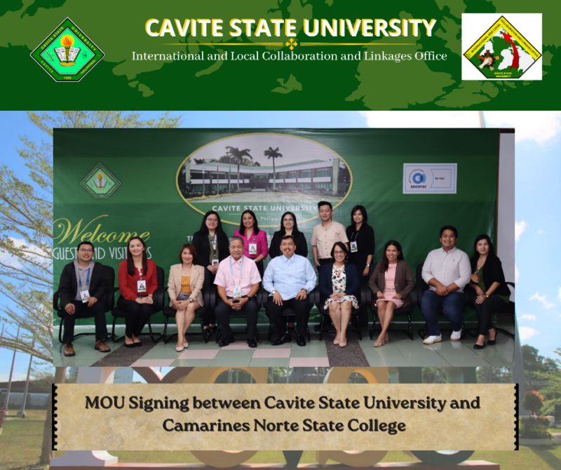 Ceremonial MOU and MOA signing for OJT between Cavite State University ...